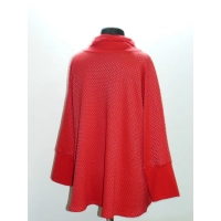 Tunika TRAPEZOWA dla puszystej - plaster miodu czerwona